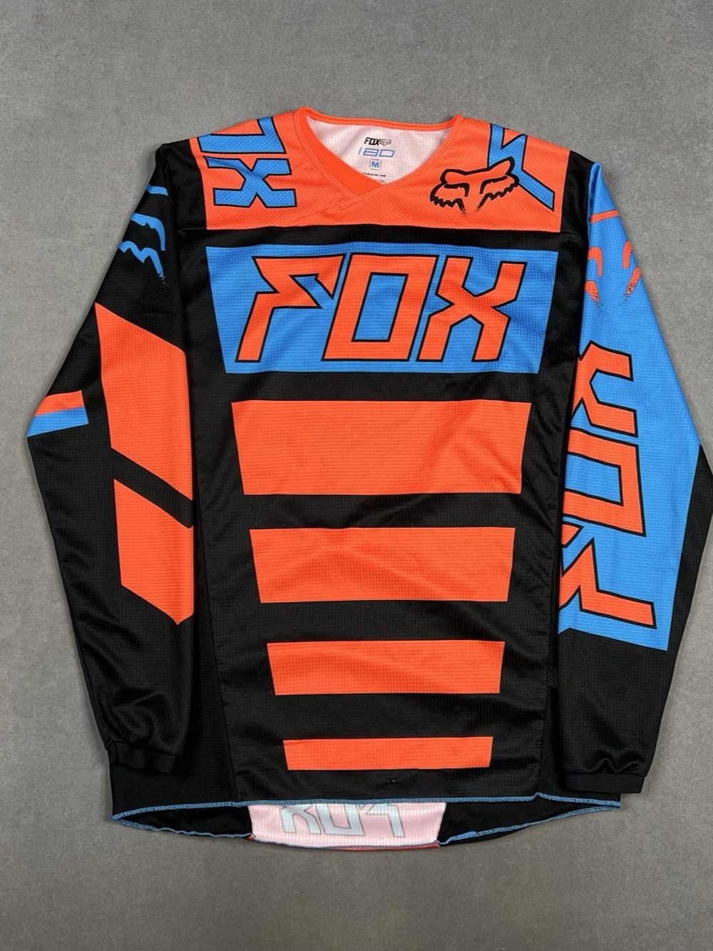 Fox Racing Men's Color Block Jersey in Black & Orange Size Medium